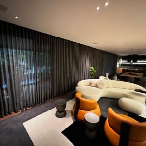 Cortina grafite linho wave