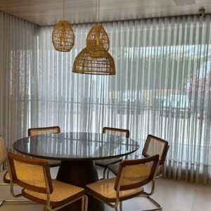Cortina linho modelo wave