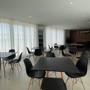 Cortina linho sintético off white wave